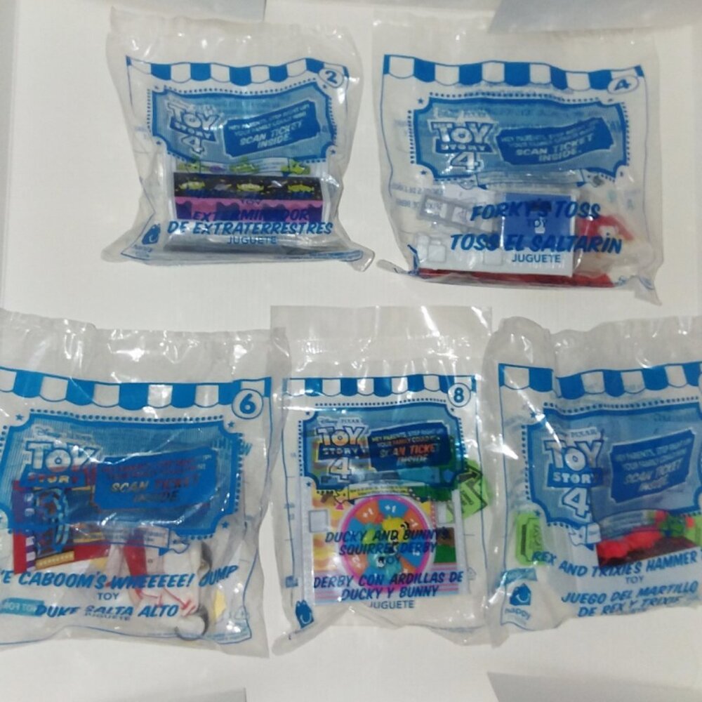 McDonald's 2019 Disney Toy Story 4 Happy Meal Toys Lot of Five